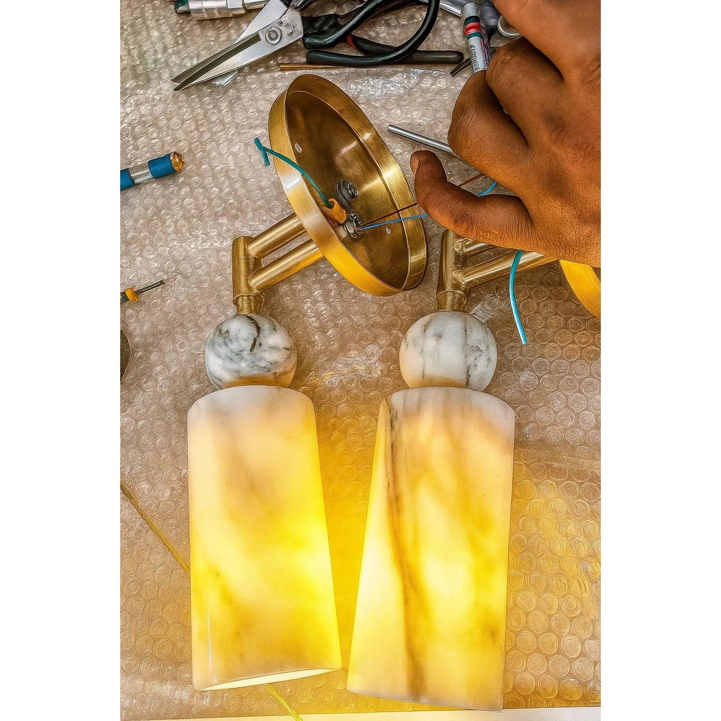 Aurind Marble Wall Lamp