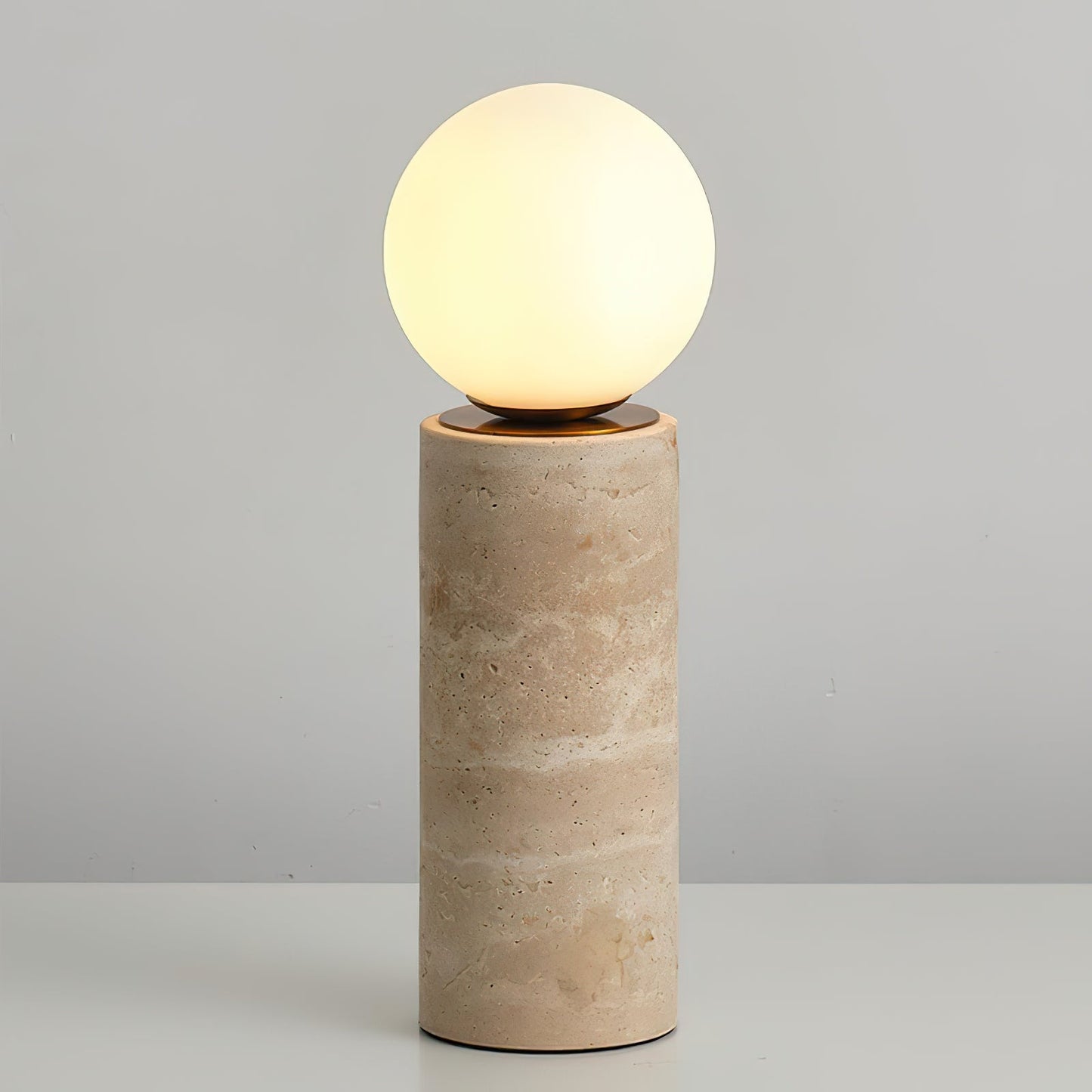 Core Travertine Table Lamp