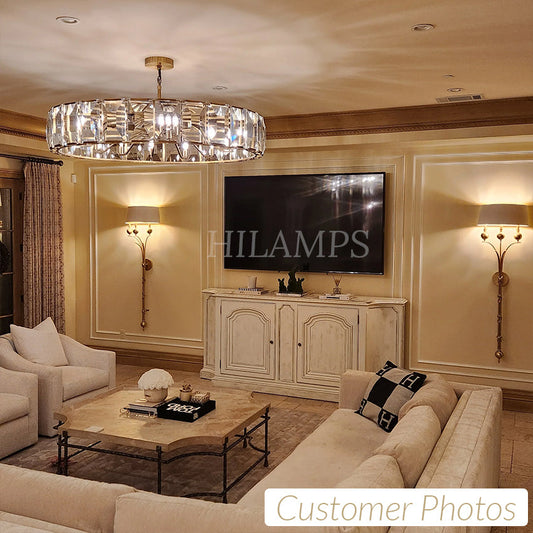 Harlow Crystal Round Chandelier 19"