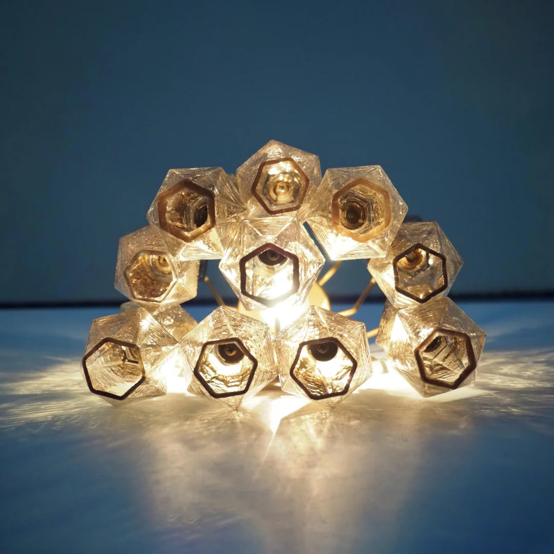 Murano Poliedri Smoked Glass Wall Sconces