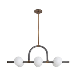 Sculptural Harrison Linear Chandelier – Brown