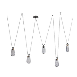 Sculptural Melt Chandelier – Gray