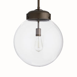 Sculptural Reeves Large Outdoor Pendant – Brown