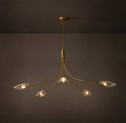 Heritage Shell Clear Glass Round Chandelier – 60"