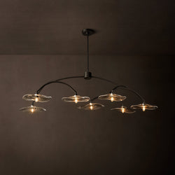 Signature Lily Clear Glass Round Chandelier – 54"