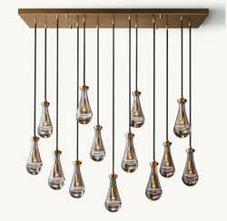 Signature Rain Rectangular Chandelier – 54"