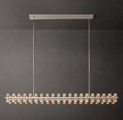 Artisan Arcachon LED Rectangular Chandelier – 72" Polished Nickel