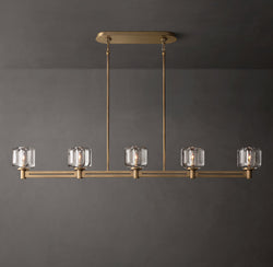 Sculptural Demaret Linear Chandelier