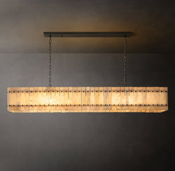 Sculptural San Marco Alabaster Linear Chandelier – 72"