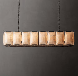 Signature Harlow Calcite Rectangular Chandelier – 54"