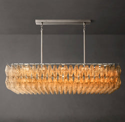 Artisan Chiara Clear Glass Rectangular Chandelier