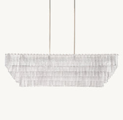 Heritage Sirene Clear Glass Rectangular Chandelier