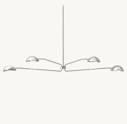 Sculptural Convessi Linear Chandelier