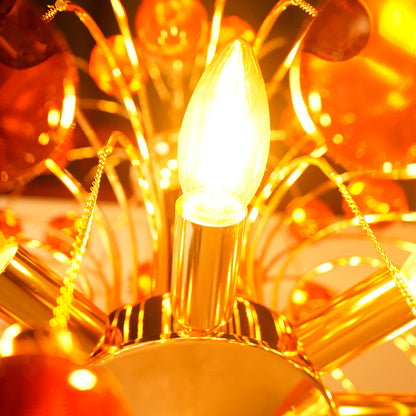 Amber Glass Ball chandelier