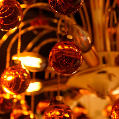 Amber Glass Ball chandelier