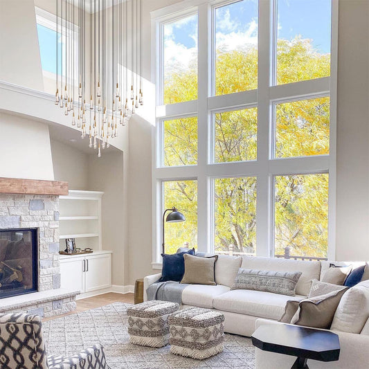 Solitaire Raindrop Round Chandelier