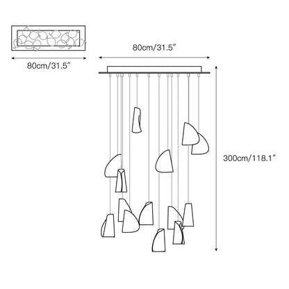 21 Thin Porcelain Pendant Lamp