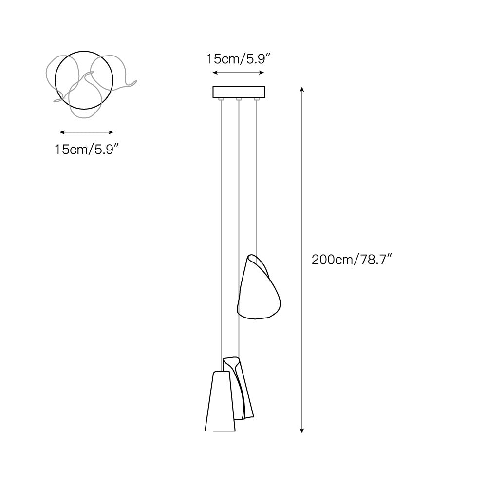 21 Thin Porcelain Pendant Lamp — view 4