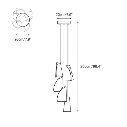 21 Thin Porcelain Pendant Lamp