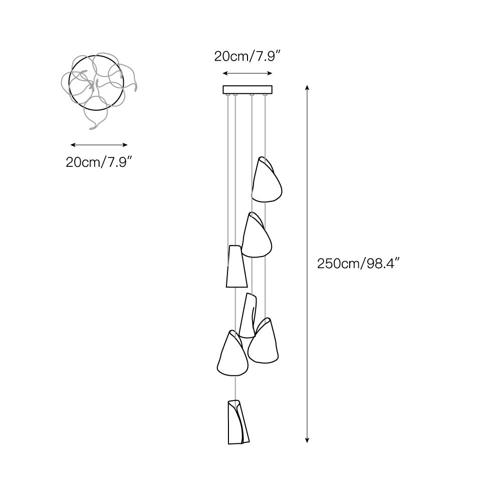 21 Thin Porcelain Pendant Lamp