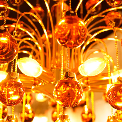 Amber Glass Ball chandelier