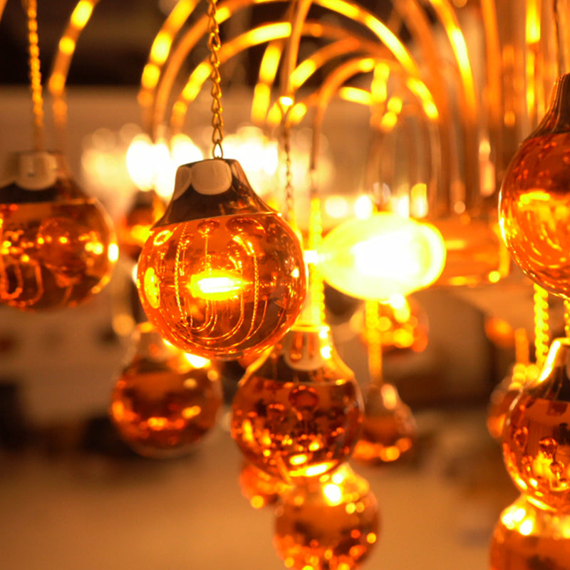 Amber Glass Ball chandelier