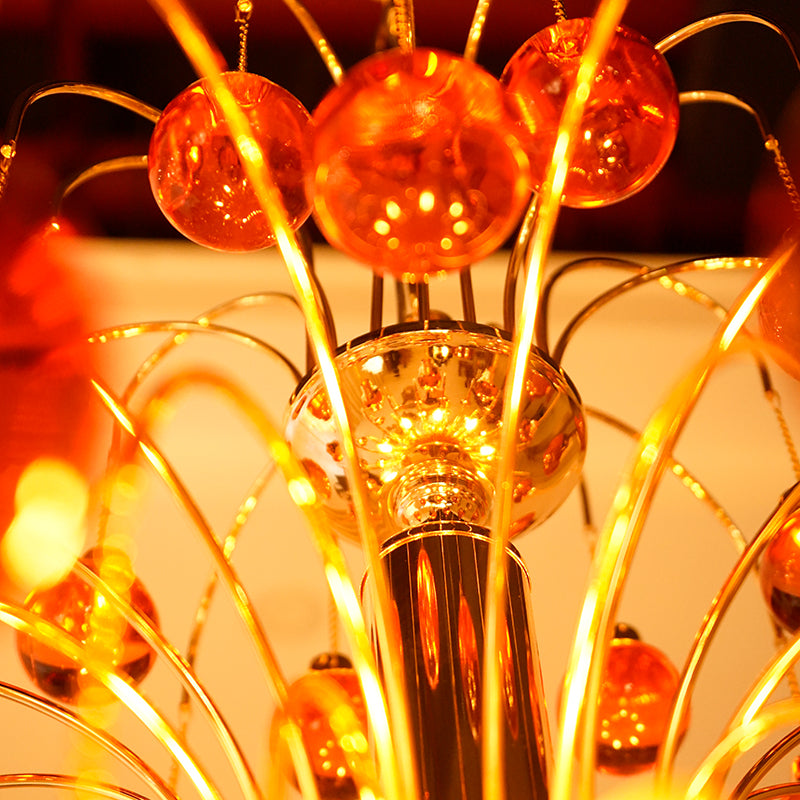 Amber Glass Ball chandelier — view 9