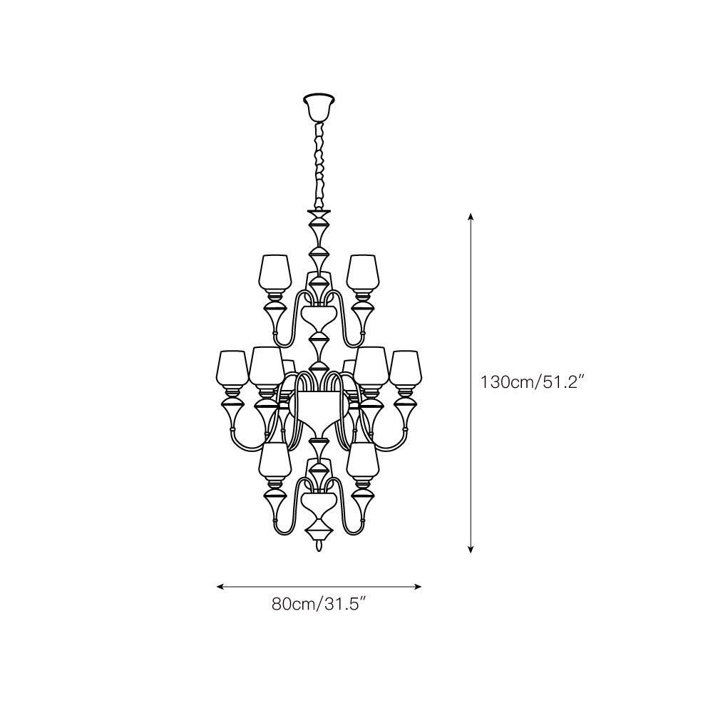 Abrahamson Shaded Tiered Chandelier — view 4