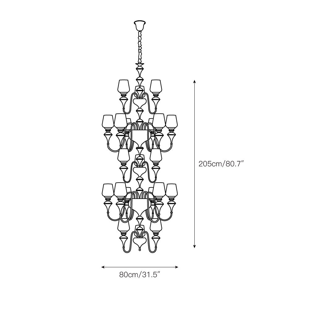Abrahamson Shaded Tiered Chandelier — view 6