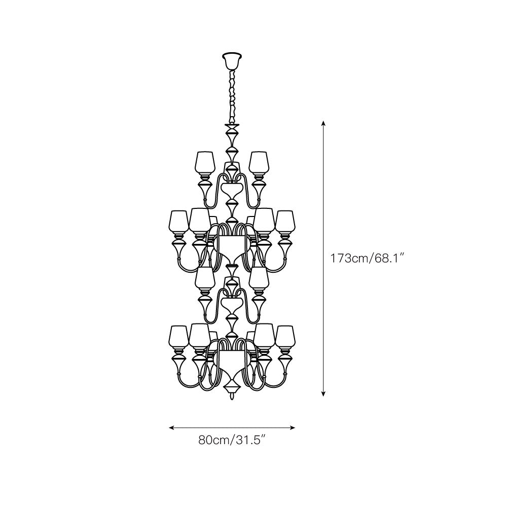 Abrahamson Shaded Tiered Chandelier — view 5