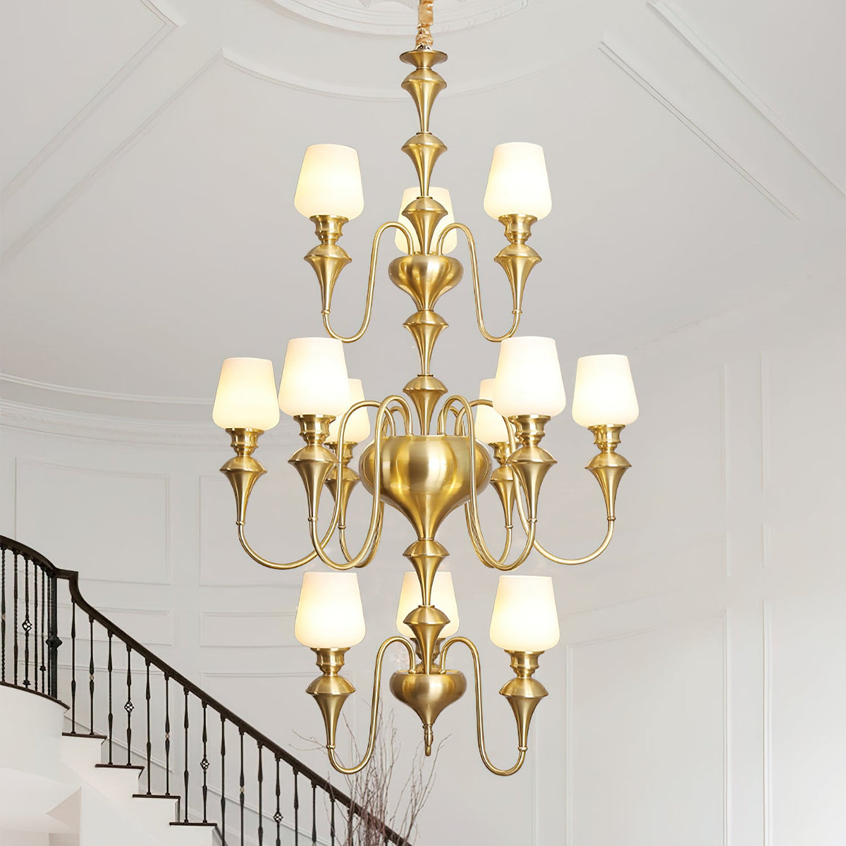 Abrahamson Shaded Tiered Chandelier — view 7