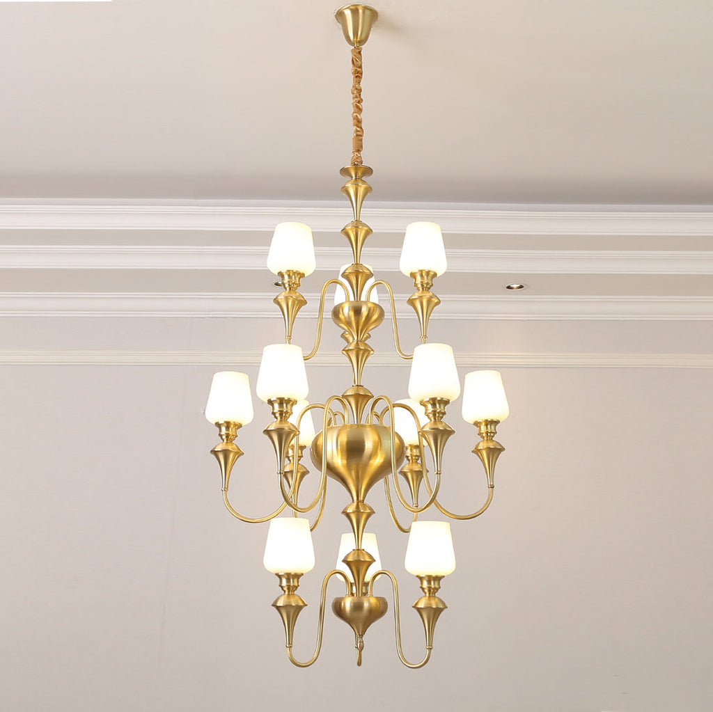 Abrahamson Shaded Tiered Chandelier — view 20