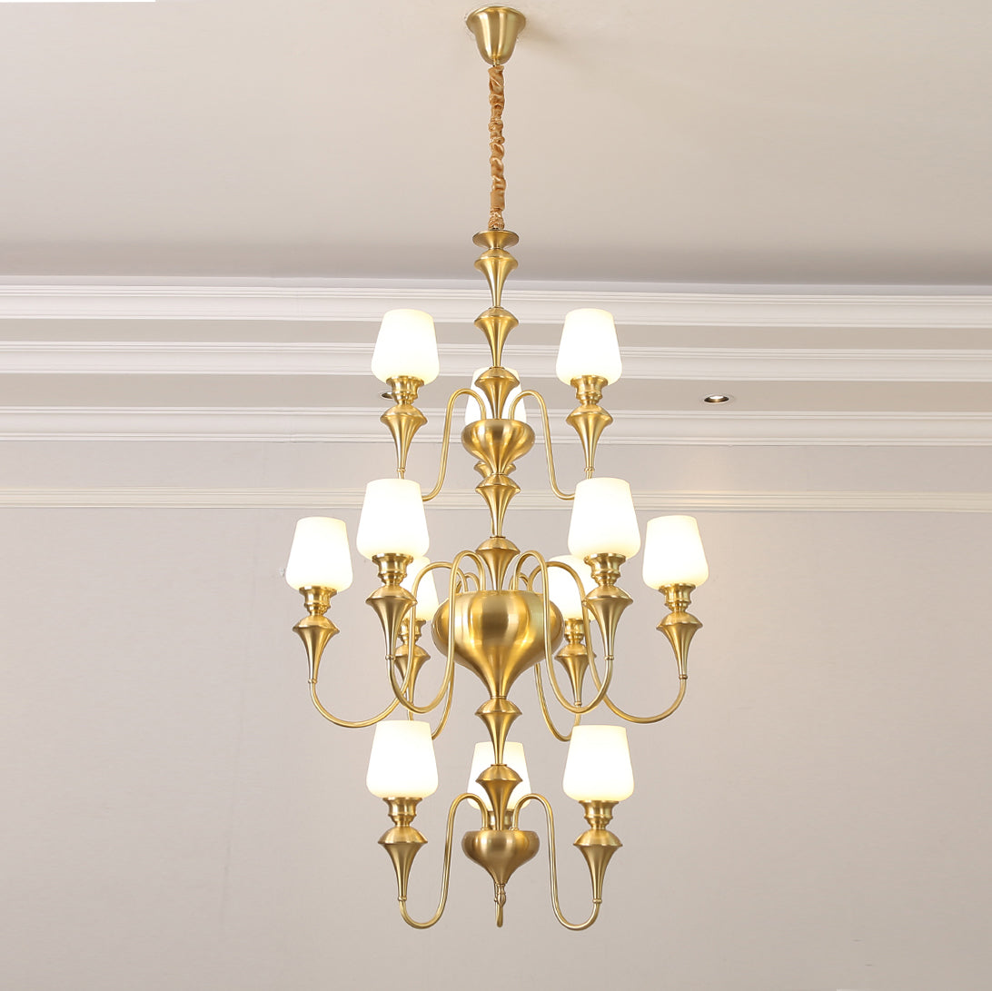 Abrahamson Shaded Tiered Chandelier — view 20