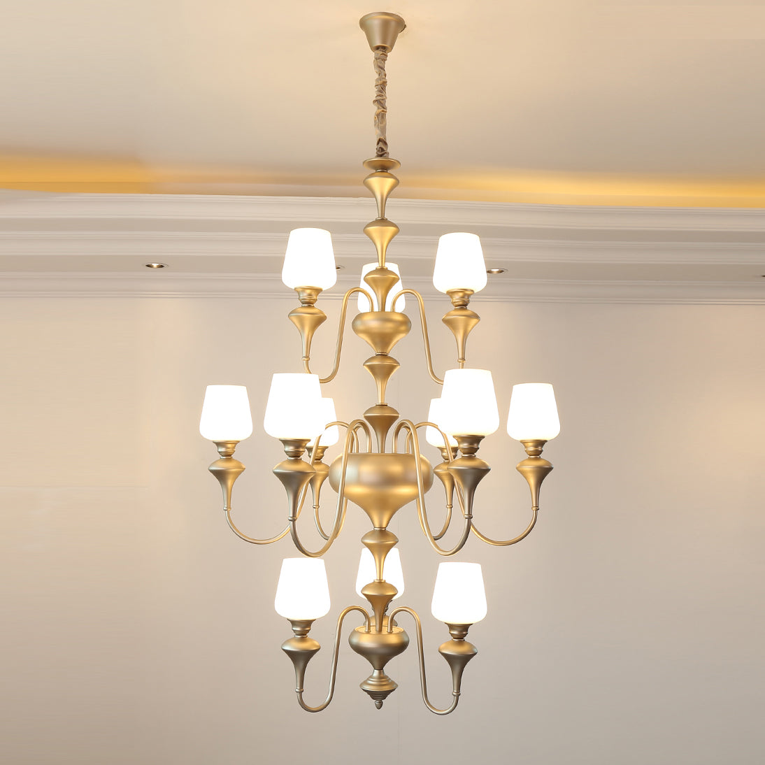 Abrahamson Shaded Tiered Chandelier — view 19
