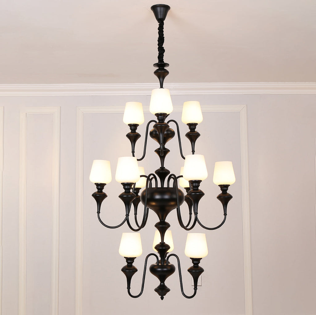 Abrahamson Shaded Tiered Chandelier — view 18