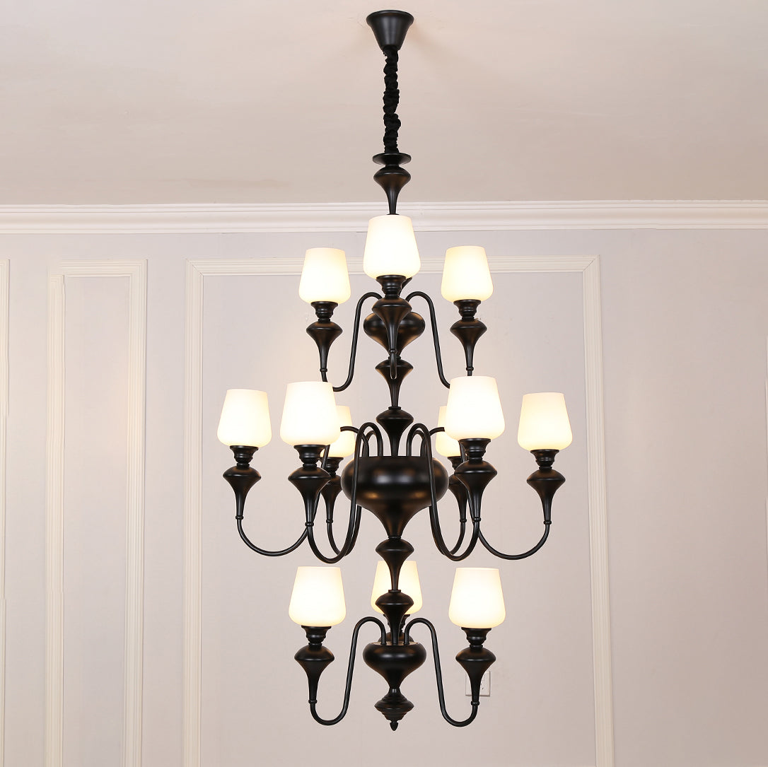 Abrahamson Shaded Tiered Chandelier — view 18