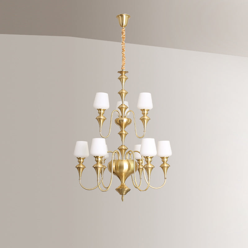 Abrahamson Shaded Tiered Chandelier — view 25