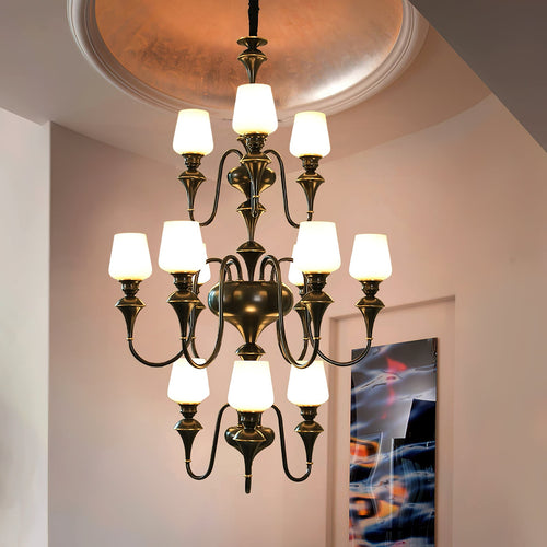 Abrahamson Shaded Tiered Chandelier — view 2