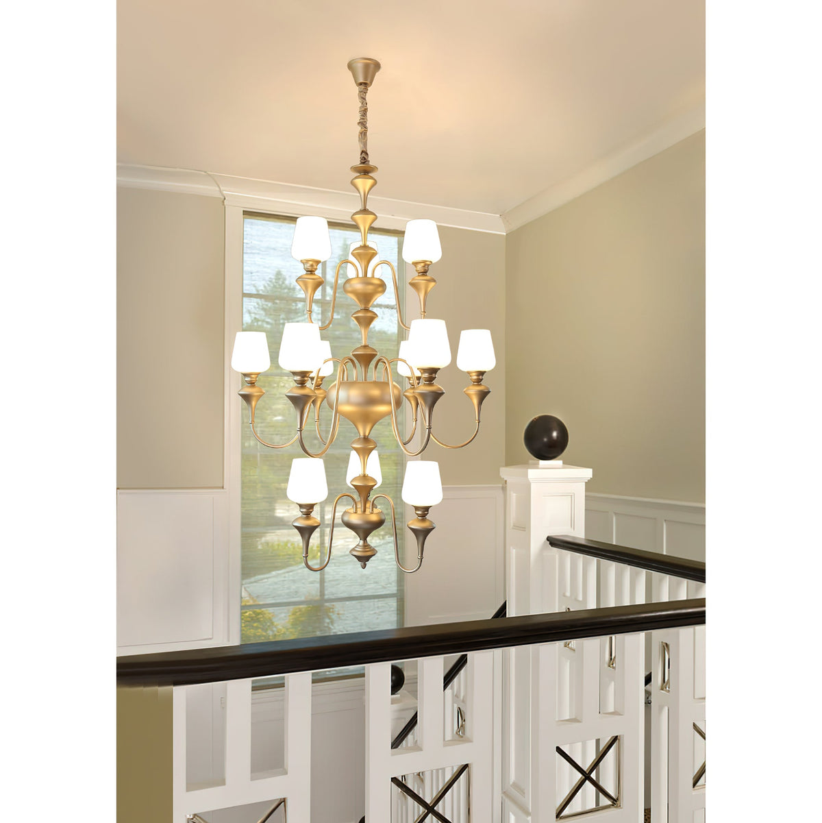 Abrahamson Shaded Tiered Chandelier — view 9