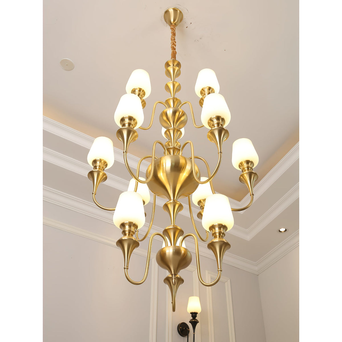 Abrahamson Shaded Tiered Chandelier — view 17
