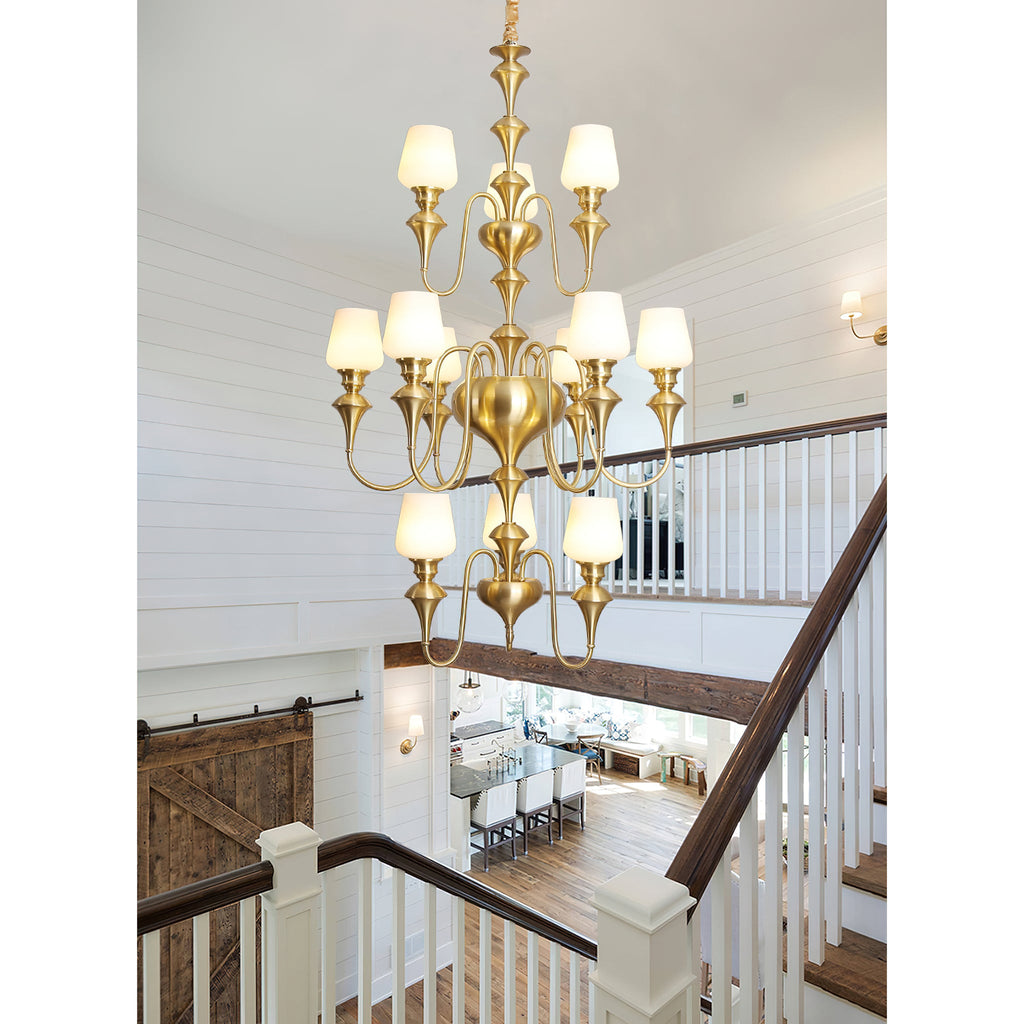 Abrahamson Shaded Tiered Chandelier — view 11