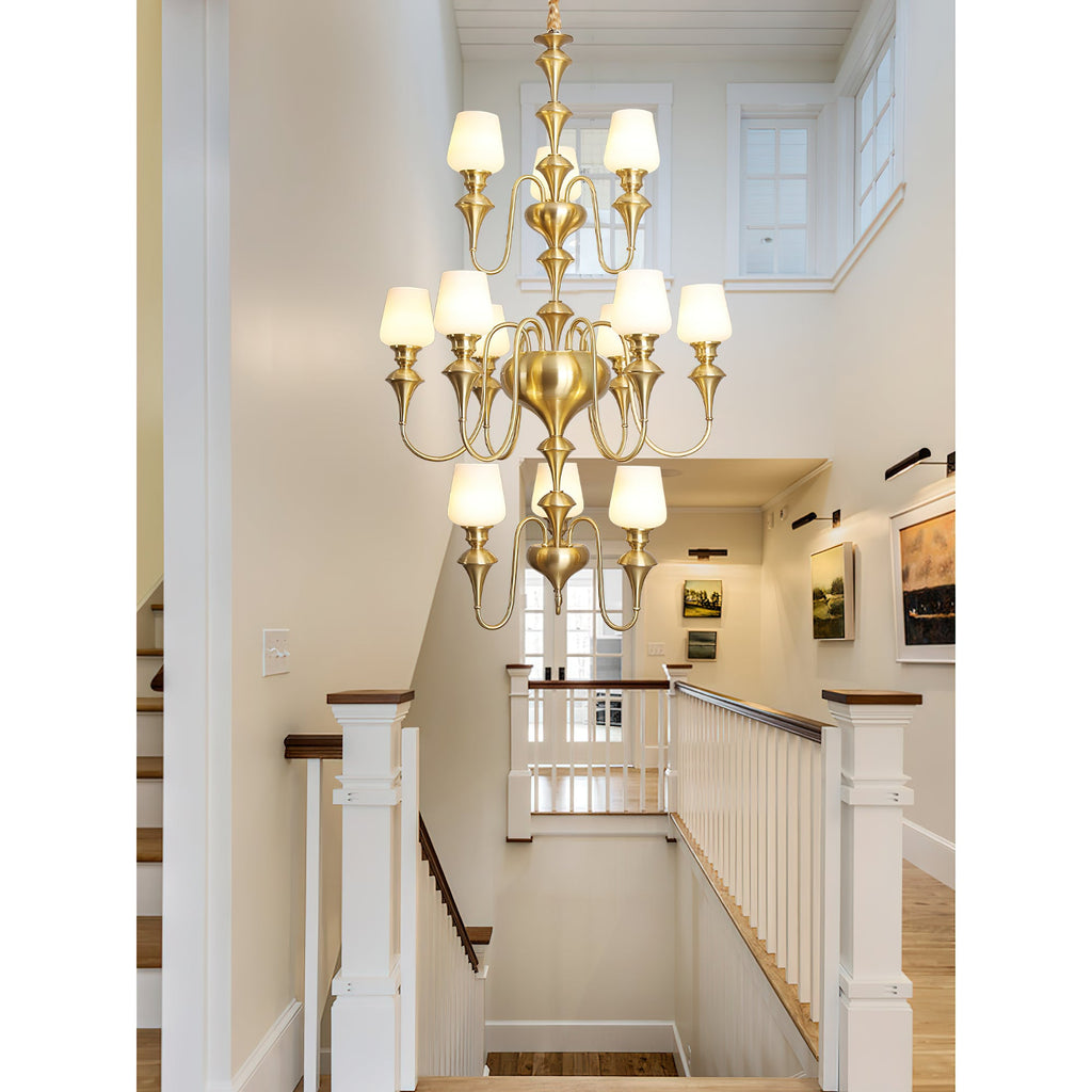 Abrahamson Shaded Tiered Chandelier — view 15