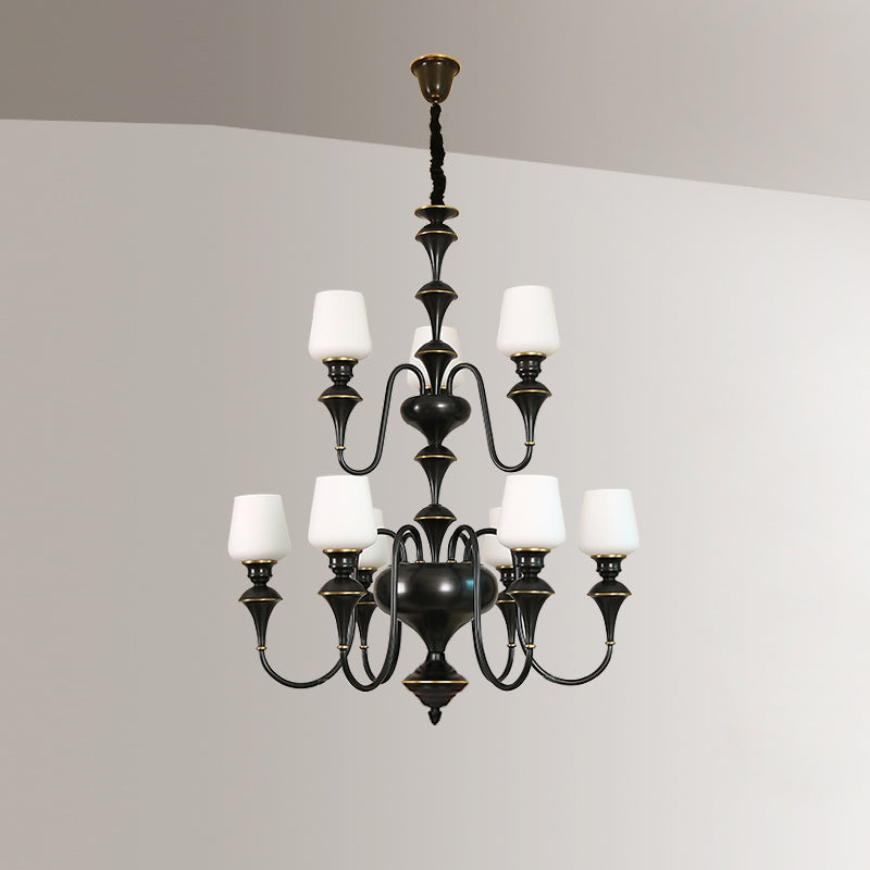 Abrahamson Shaded Tiered Chandelier — view 26