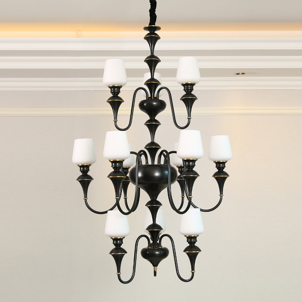Abrahamson Shaded Tiered Chandelier — view 21