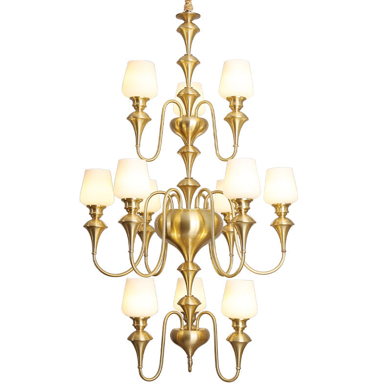 Abrahamson Shaded Tiered Chandelier — view 23