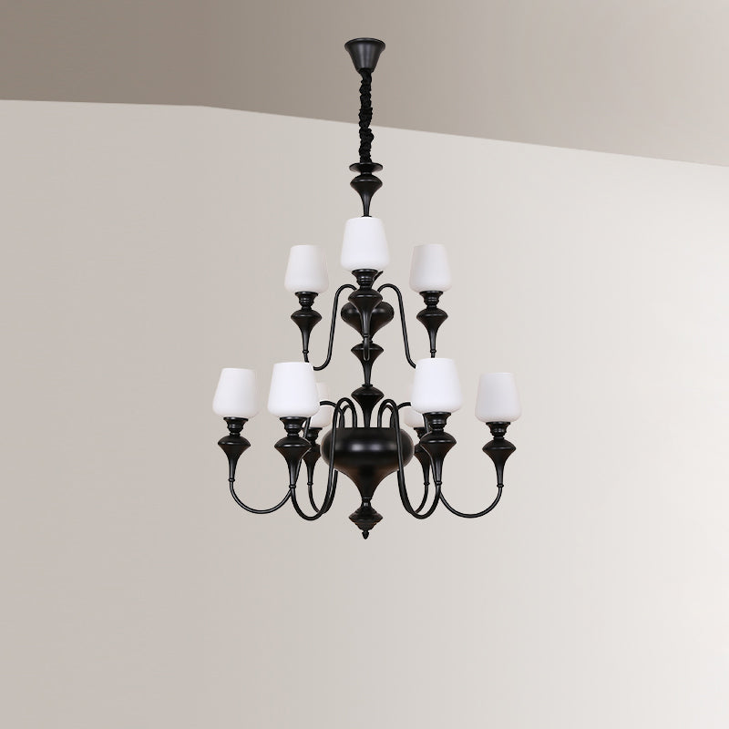 Abrahamson Shaded Tiered Chandelier — view 24