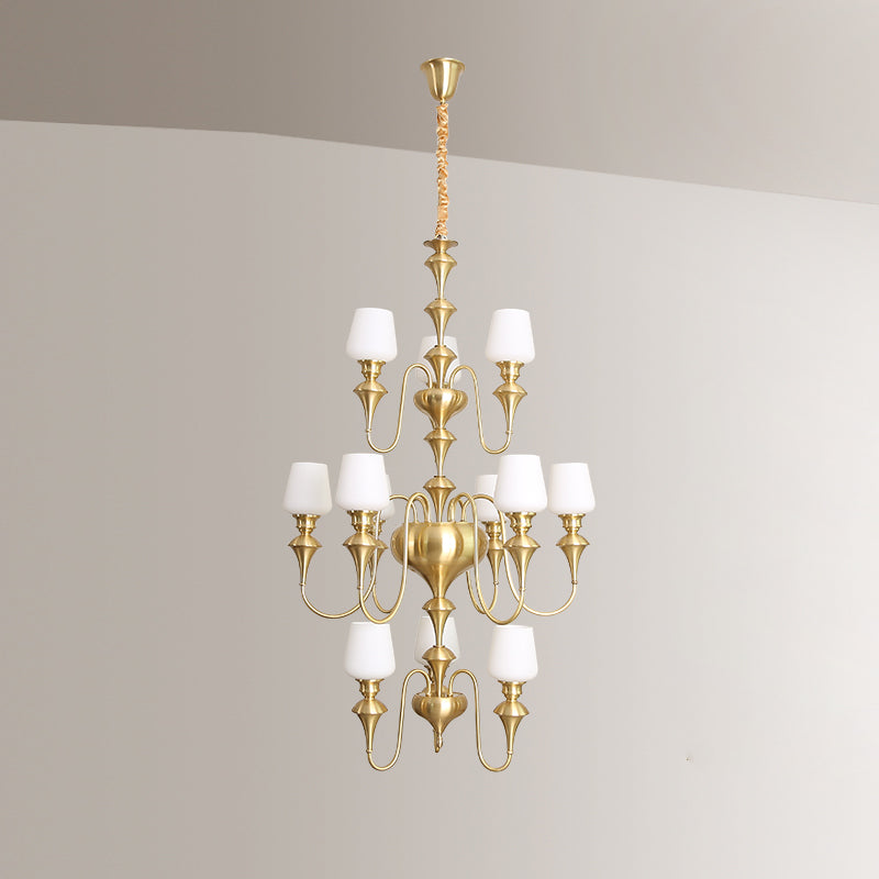 Abrahamson Shaded Tiered Chandelier — view 28