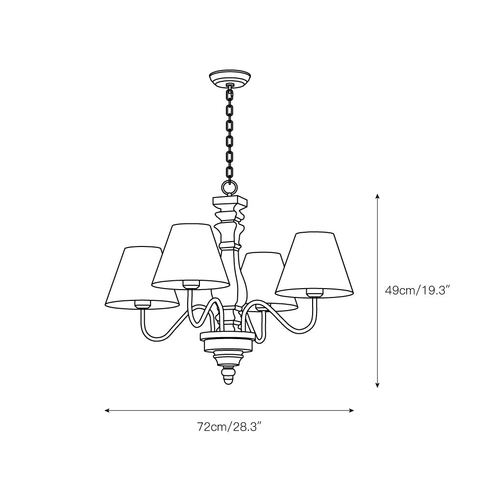 Adela Wood Chandelier — view 3
