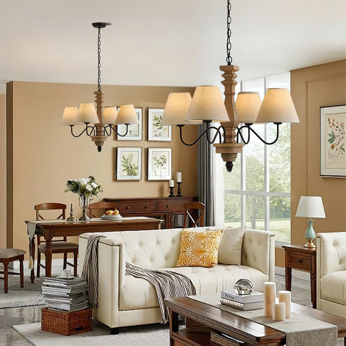 Adela Wood Chandelier — view 5