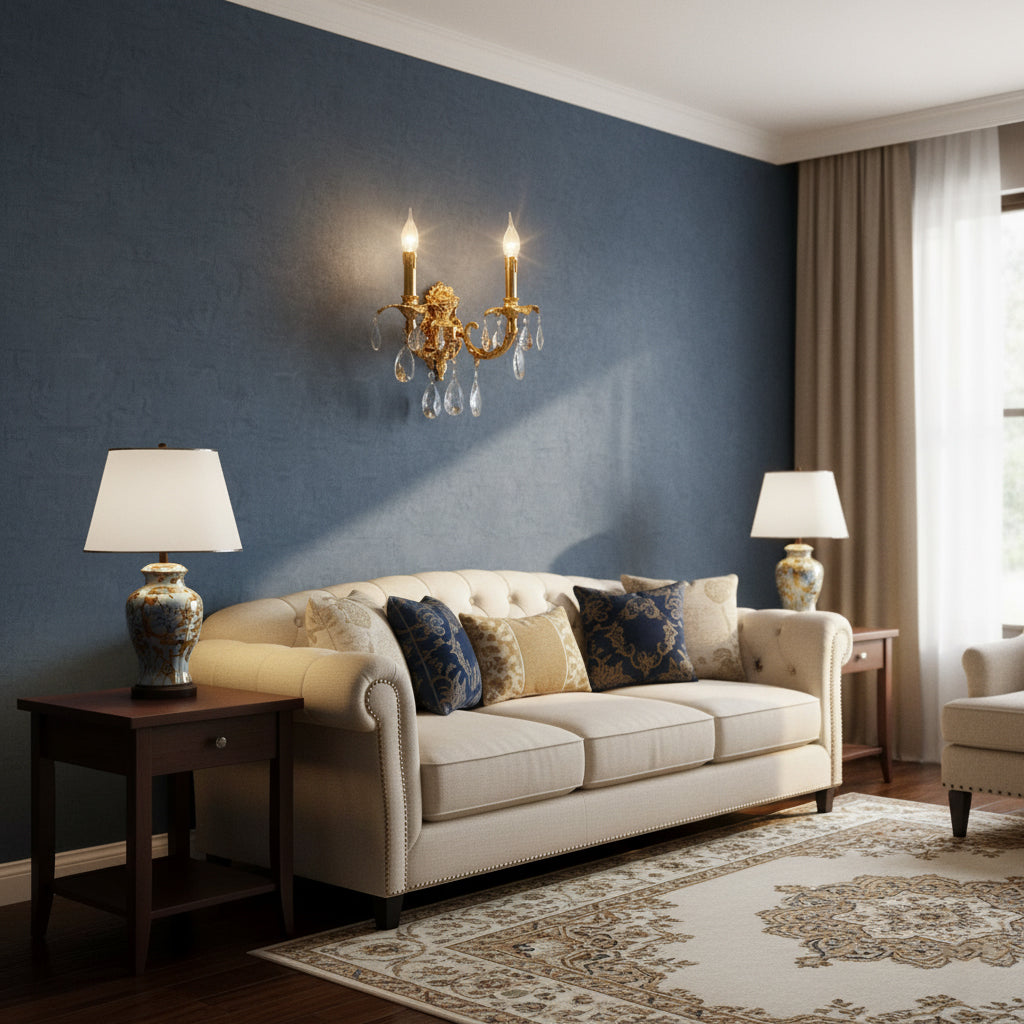 Adriana Brass Wall Lamp — view 10